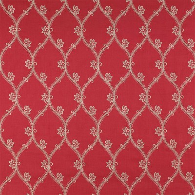 Фото Ткань портьерная с рисунком - Орнамент - стиль Английский - Красный - Купить в Интернет-магазине