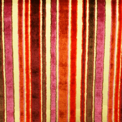 Фото Ткань портьерная с рисунком - Полоски - стиль Английский - Красные - Купить в Интернет-магазине