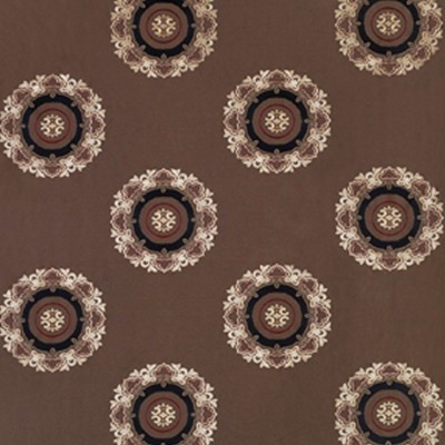 Фото Ткань портьерная с рисунком - Орнамент - стиль Английский - Коричневый - Купить в Интернет-магазине