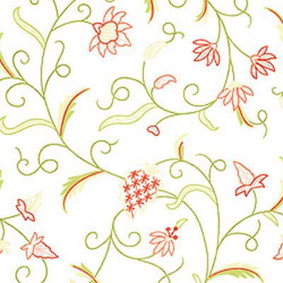 Фото Обои с рисунком - Орнамент - стиль Американский - Белые - Купить в Интернет-магазине