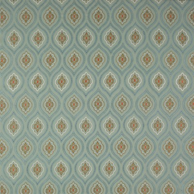 Фото Ткань портьерная с рисунком - Орнамент - стиль Английский - Бирюзовый - Купить в Интернет-магазине