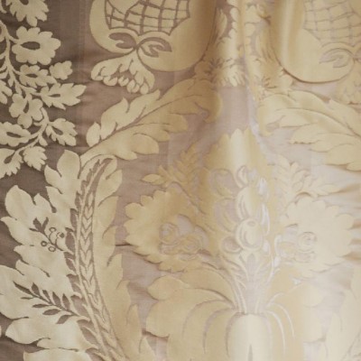 Фото Ткань портьерная с рисунком - Дамаск - стиль Европейский - Светло-коричневый - Купить в Интернет-магазине