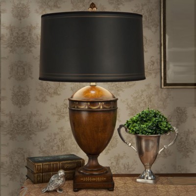 Фото Настольная лампа - стиль Американская классика - Деревянная - Купить в Интернет-магазине