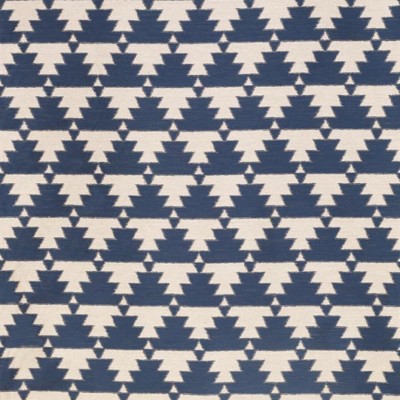 Фото Ткань портьерная с рисунком - Орнамент - стиль Современный - Синий - Купить в Интернет-магазине