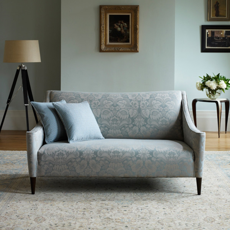 Фото Ткань портьерная с рисунком - Дамаск - стиль Английский - Голуба - Купить в Интернет-магазине Фото Ткань портьерная с рисунком - Дамаск - стиль Английский - Голуба - Купить в Интернет-магазине