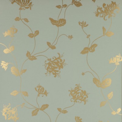 Фото Обои с рисунком - Растение - стиль Английская классика - Синие - Купить в Интернет-магазине