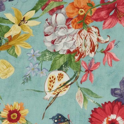 Фото Ткань портьерная с рисунком - Цветы - стиль Английский - Купить в Интернет-магазине