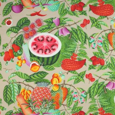 Фото Ткань портьерная с рисунком - Крупный декор - стиль Европейский - Светло-коричневый - Купить в Интернет-магазине