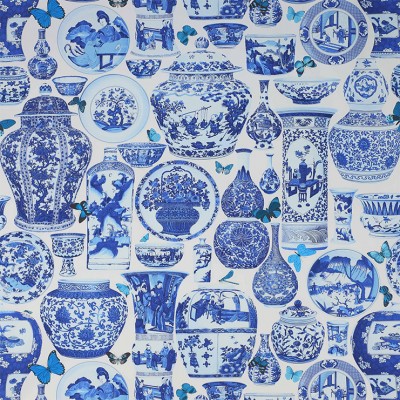 Фото Ткань портьерная с рисунком - Крупный декор - стиль Европейский - Белый - Купить в Интернет-магазине