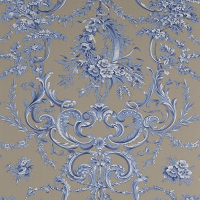 Фото Обои с рисунком - Дамаск - стиль Английская классика - Серые - Купить в Интернет-магазине