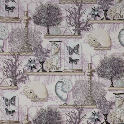 Фото Ткань портьерная с рисунком - Крупный декор - стиль Европейский - Светло-серый - Купить в Интернет-магазине