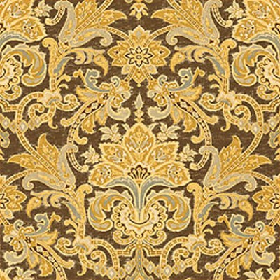 Фото Ткань портьерная с рисунком - Дамаск - стиль Американский - Коричневый - Купить в Интернет-магазине