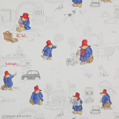 Фото Обои с рисунком - Детский рисунок - стиль Английская классика - Светло-серые - Купить в Интернет-магазине