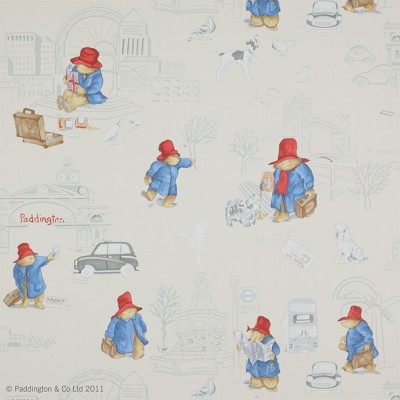 Фото Обои с рисунком - Детский рисунок - стиль Английская классика - Светло-серые - Купить в Интернет-магазине