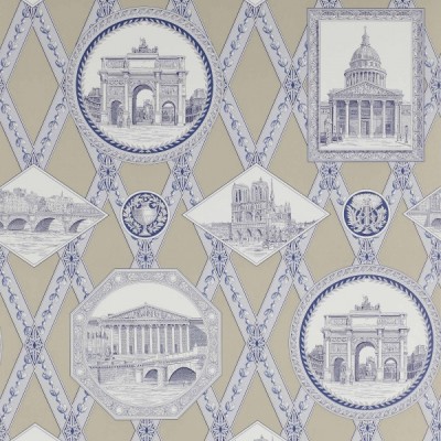 Фото Обои с рисунком - Туаль - стиль Английская классика - Коричневые - Купить в Интернет-магазине