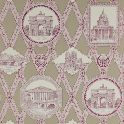 Фото Обои с рисунком - Туаль - стиль Английская классика - Коричневые - Купить в Интернет-магазине