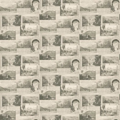 Фото Обои с рисунком - Крупный декор - стиль Английская классика - Светло-серые - Купить в Интернет-магазине