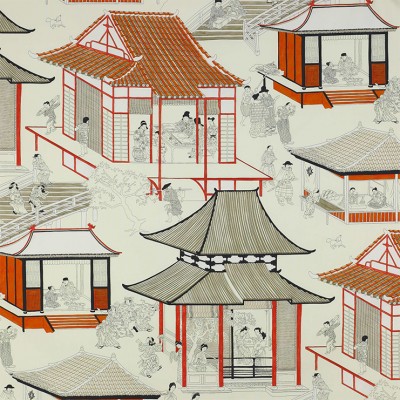 Фото Ткань портьерная с рисунком - Крупный декор - стиль Европейский - Светло-серый - Купить в Интернет-магазине