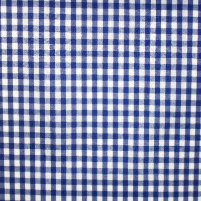 Фото Ткань портьерная с рисунком - Клетка - стиль Английский - Синяя - Купить в Интернет-магазине