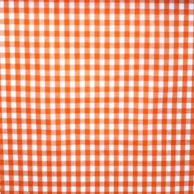Фото Ткань портьерная с рисунком - Клетка - стиль Английский - Оранжевая - Купить в Интернет-магазине