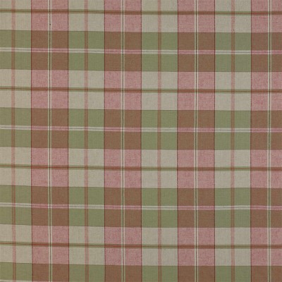 Фото Ткань портьерная с рисунком - Клетка - стиль Английский - Розовая - Купить в Интернет-магазине