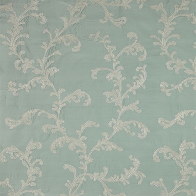 Фото Ткань портьерная с рисунком - Завиток - стиль Английский - Бирюзовый - Купить в Интернет-магазине