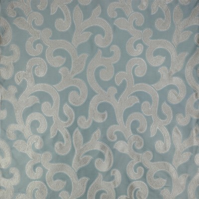 Фото Ткань портьерная с рисунком - Завиток - стиль Современный - Бирюзовый - Купить в Интернет-магазине