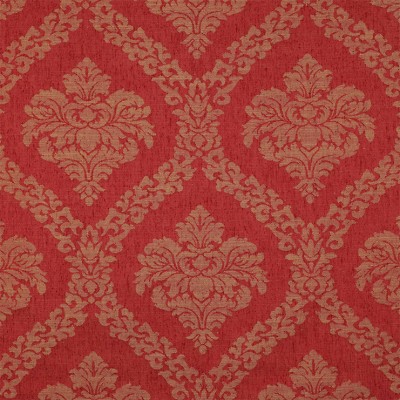 Фото Ткань портьерная с рисунком - Дамаск - стиль Английский - Красный - Купить в Интернет-магазине