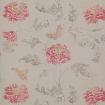 Фото Обои с рисунком - Цветы - стиль Английская классика - Серые - Купить в Интернет-магазине