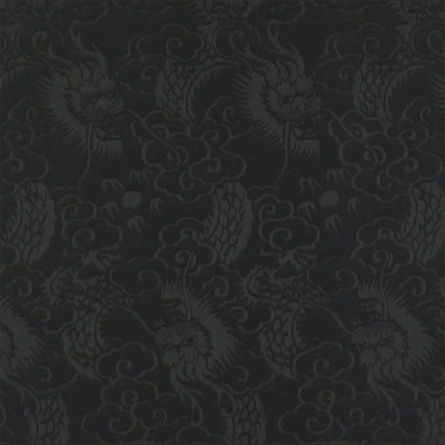 Фото Ткань портьерная с рисунком - Дамаск - стиль Американский - Черный - Купить в Интернет-магазине