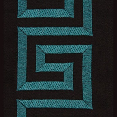 Фото Ткань портьерная с рисунком - Орнамент - стиль Американский - Черный - Купить в Интернет-магазине