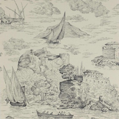 Фото Обои с рисунком - Туаль - стиль Английская классика - Серые - Купить в Интернет-магазине