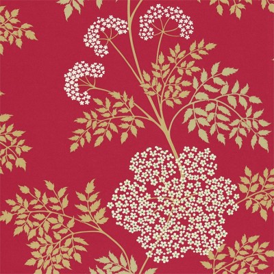 Фото Обои с рисунком - Цветы - стиль Английская классика - Красные - Купить в Интернет-магазине