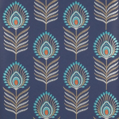 Фото Обои с рисунком - Орнамент - стиль Современный - Синие - Купить в Интернет-магазине