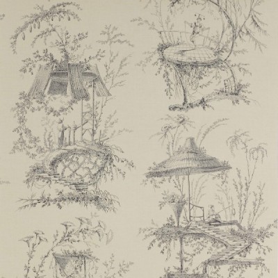 Фото Обои с рисунком - Туаль - стиль Английская классика - Серые - Купить в Интернет-магазине