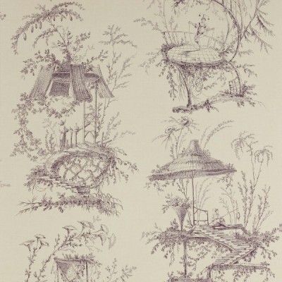 Фото Обои с рисунком - Туаль - стиль Английская классика - Серые - Купить в Интернет-магазине