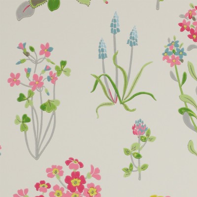 Фото Обои с рисунком - Цветы - стиль Английская классика - Светло-серые - Купить в Интернет-магазине