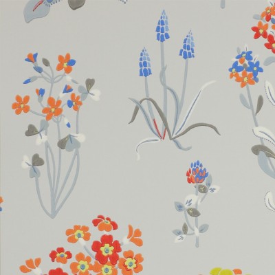 Фото Обои с рисунком - Цветы - стиль Английская классика - Серые - Купить в Интернет-магазине