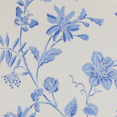 Фото Обои с рисунком - Цветы - стиль Английская классика - Серые - Купить в Интернет-магазине