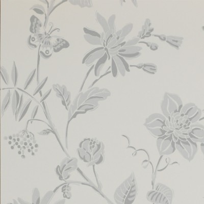 Фото Обои с рисунком - Цветы - стиль Английская классика - Серые - Купить в Интернет-магазине