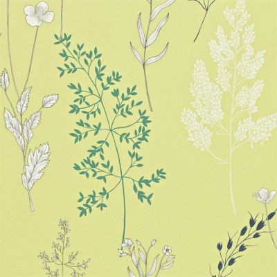 Фото Обои с рисунком - Растение - стиль Английская классика - Желтые - Купить в Интернет-магазине