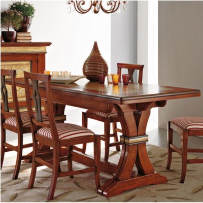 Фото Стол обеденный - стиль Тоскана - Для столовой - большие обеденные столы производства США - Mobilbracco - Tuscan cherry - Купить в Интернет-магазине