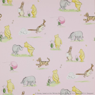 Фото Обои с рисунком - Детский рисунок - стиль Английская классика - Розовые - Купить в Интернет-магазине