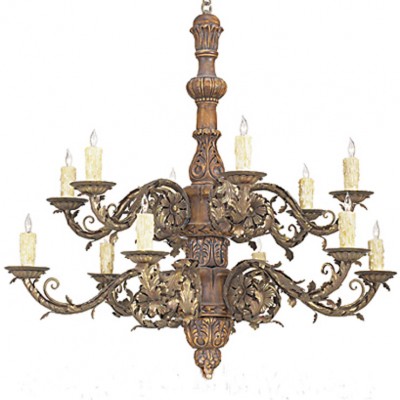 Фото Люстра - стиль Американская классика - Деревянная - Купить в Интернет-магазине