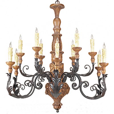 Фото Люстра - стиль Американская классика - Деревянная - Купить в Интернет-магазине