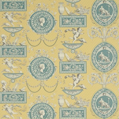 Фото Обои с рисунком - Крупный декор - стиль Английская классика - Желтые - Купить в Интернет-магазине
