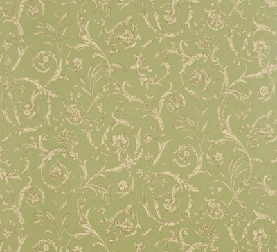 Фото Обои с рисунком - Завиток - стиль Английская классика - Зеленые - Купить в Интернет-магазине
