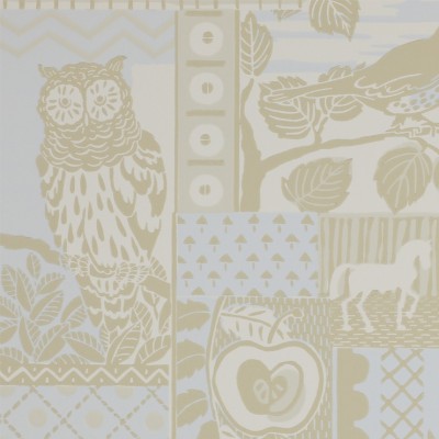 Фото Обои с рисунком - Детский рисунок - стиль Английская классика - Светло-серые - Купить в Интернет-магазине