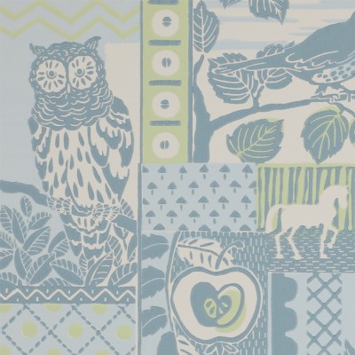 Фото Обои с рисунком - Детский рисунок - стиль Английская классика - Светло-серые - Купить в Интернет-магазине