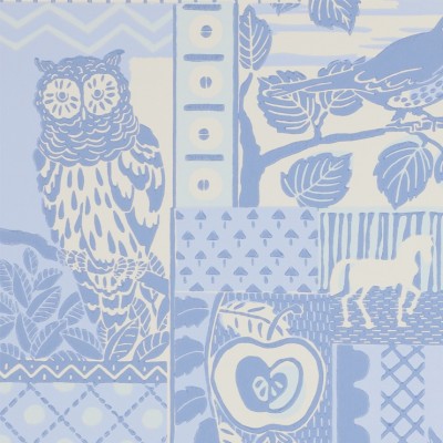 Фото Обои с рисунком - Детский рисунок - стиль Английская классика - Голубы - Купить в Интернет-магазине